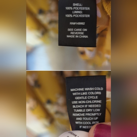 Torrid 3x chiffon mustard floral hi low dress - Picture 2 of 2